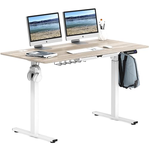 Electric Height Adjustable Standing Desk with Drawer