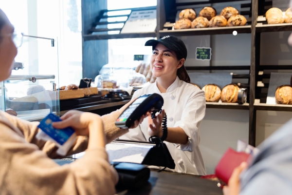 woman working in a local bakery
