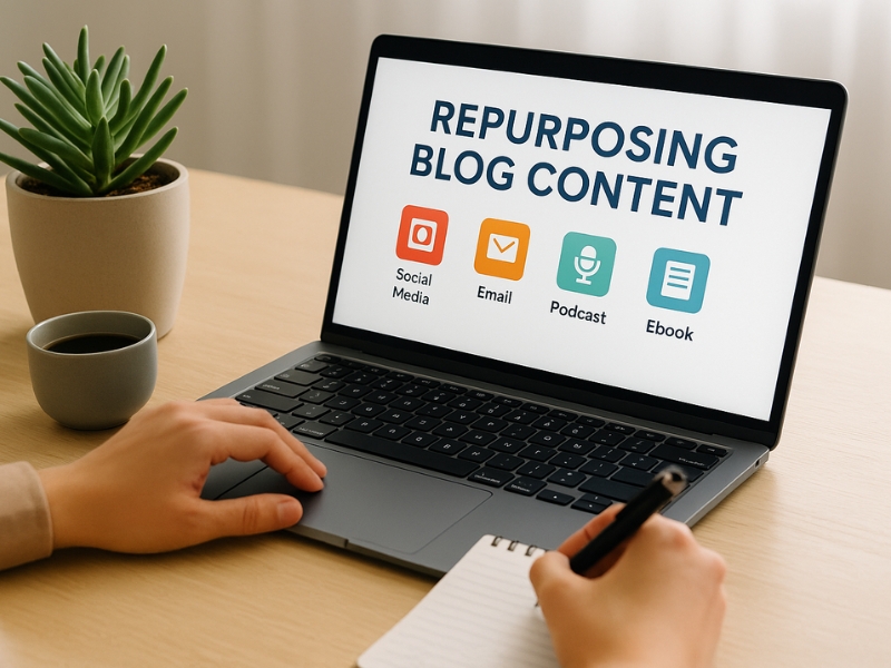 Repurposing blog content for social media, email, and other platforms