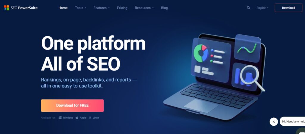 SEO Powersuite Homepage