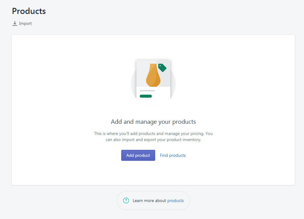 shopify add products