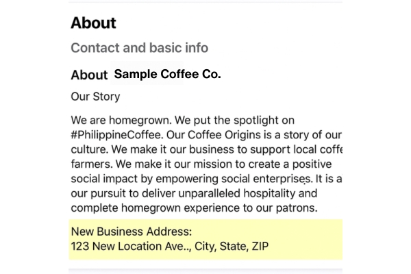 update social media info