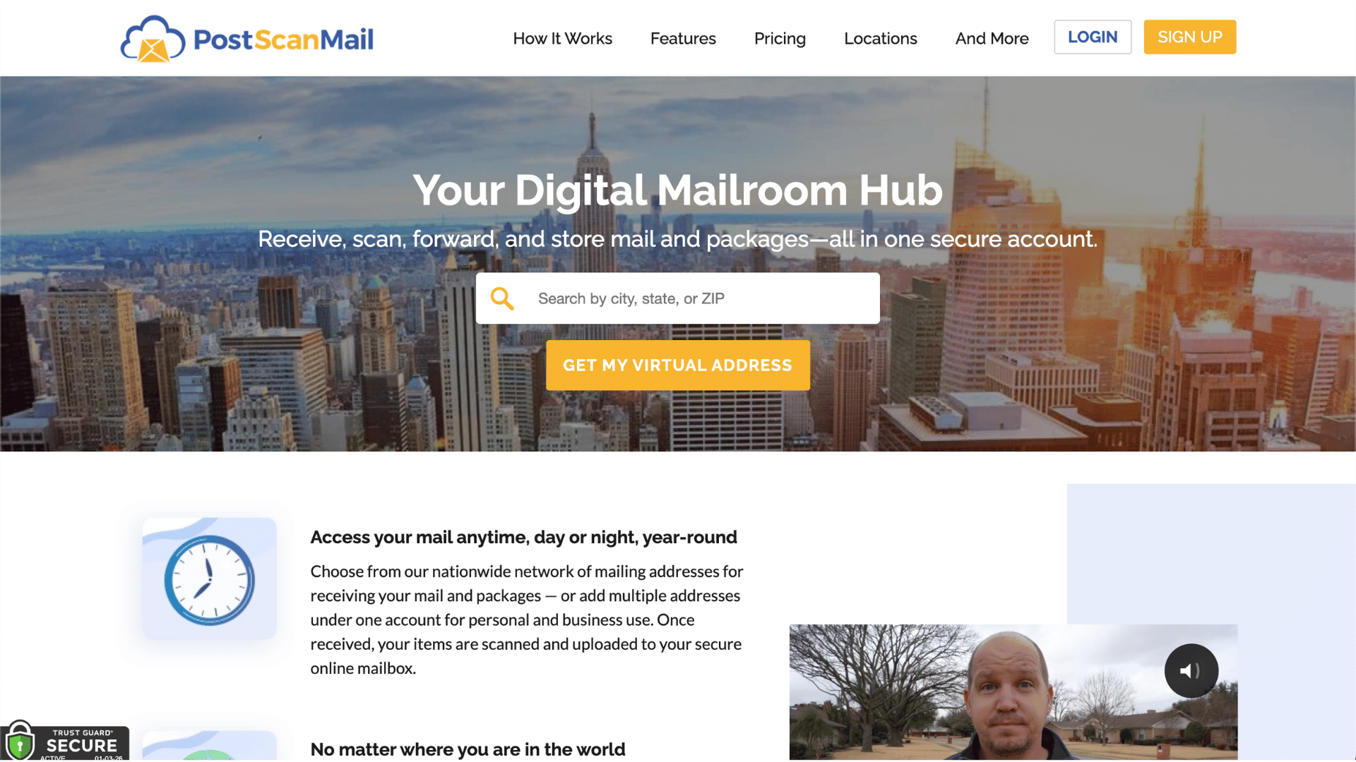 postscan mail website homepage