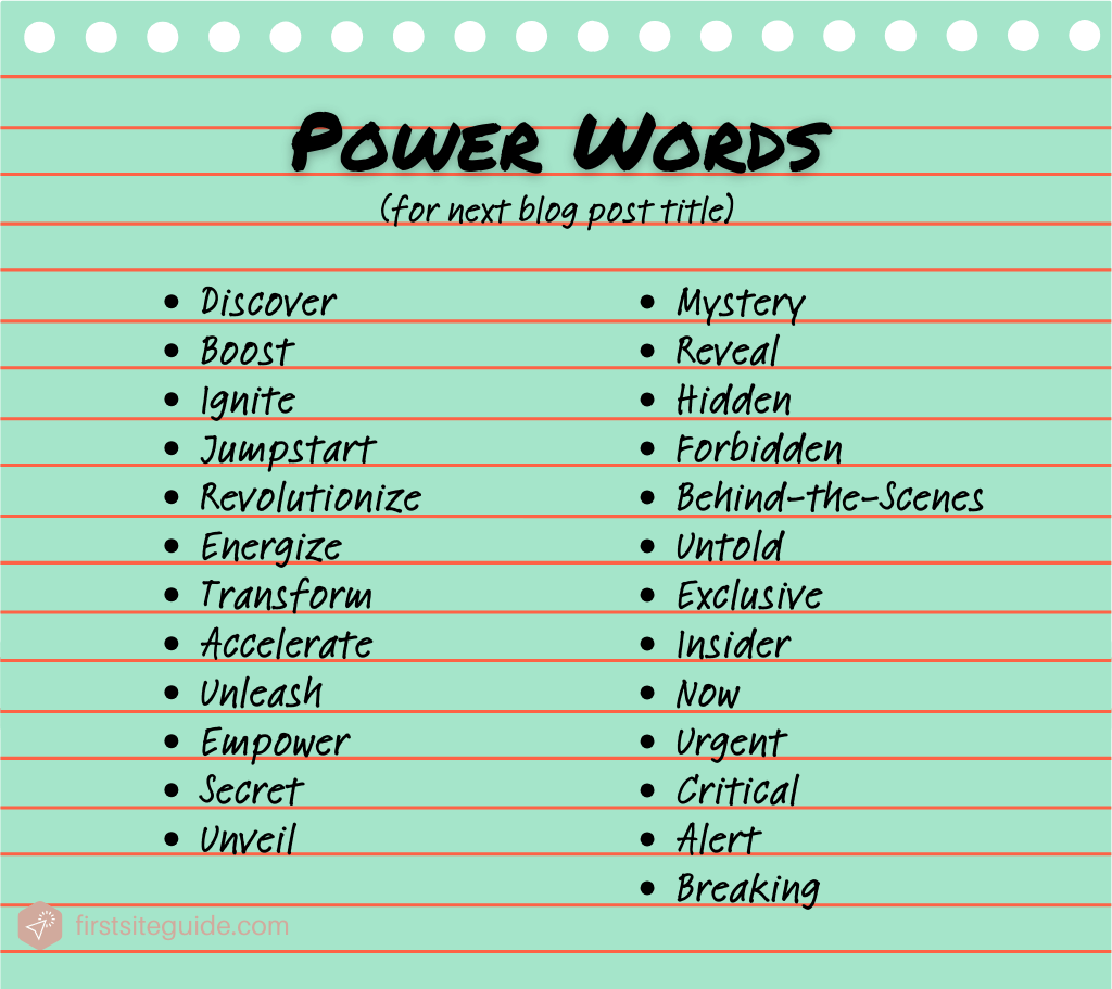 list of power words for blog post titles